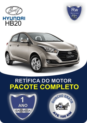 Retífica de motor Hyundai HB20 com garantia pacote completo Rw motores